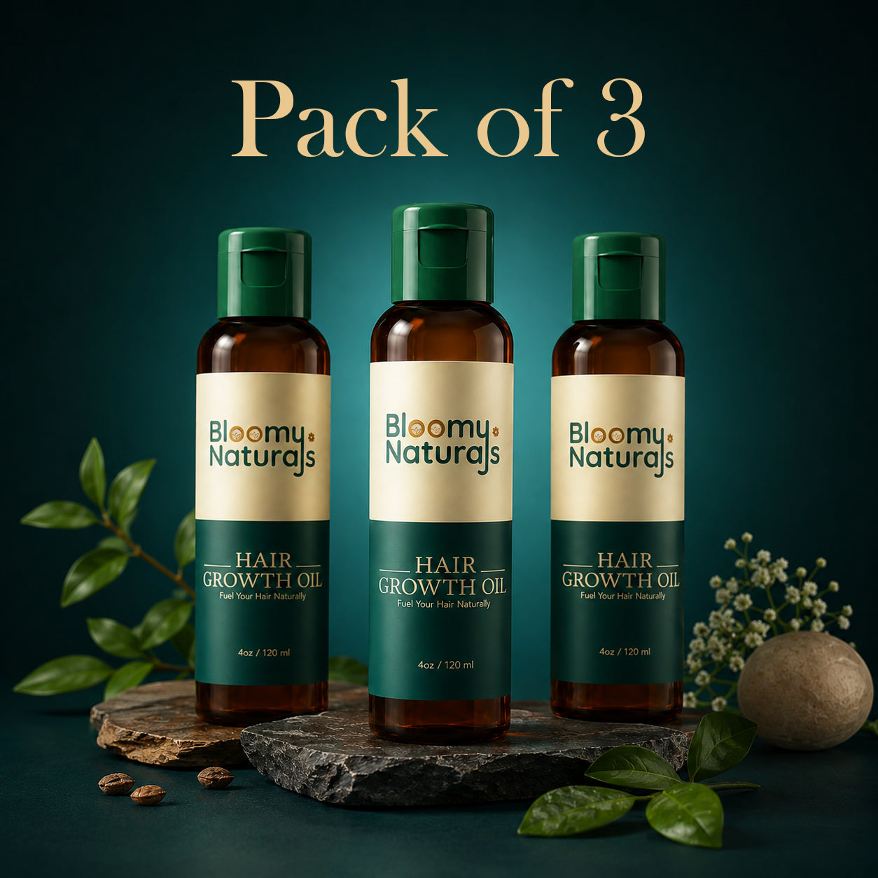 Pack of 3 - Bloomy Naturals Hair Growth Oil 120ml